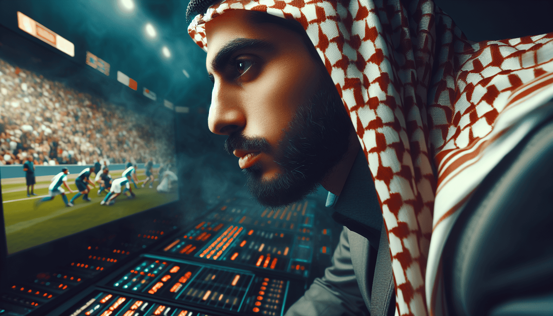 Betting enthusiast at event