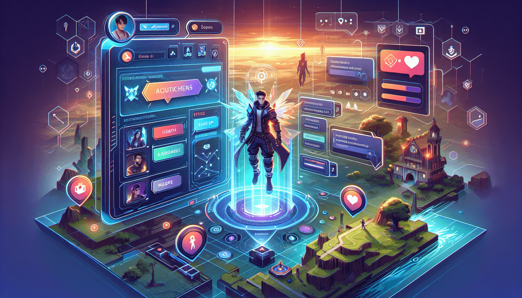 Modern online gaming interface